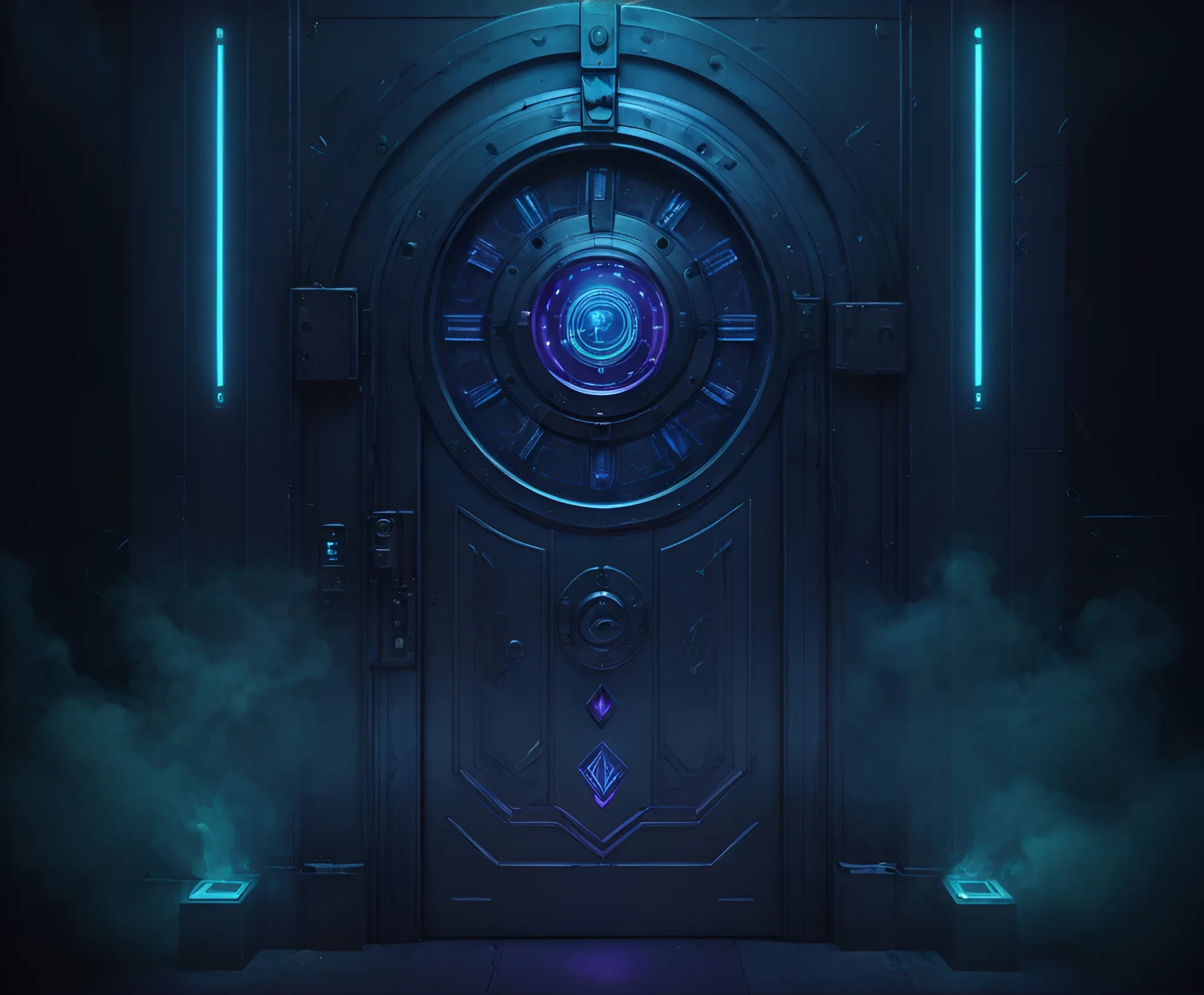 EdgeVault Cyberpunk Vault Door